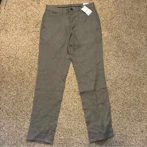 Mango Men's oyster Olive 100% linen slim fit pants 30x30